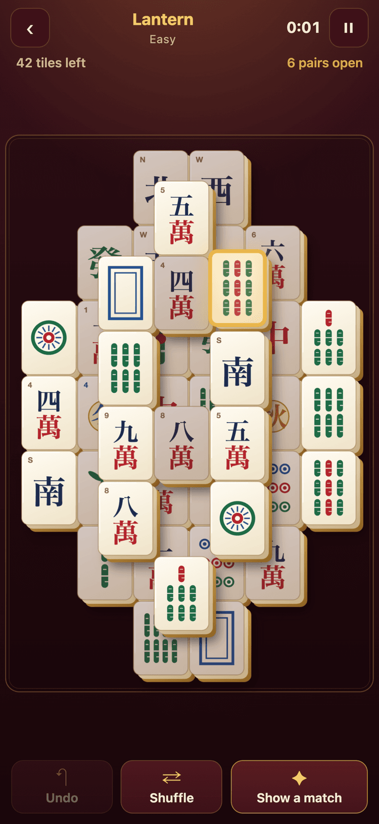 Mahjong Lantern published iPhone game screen