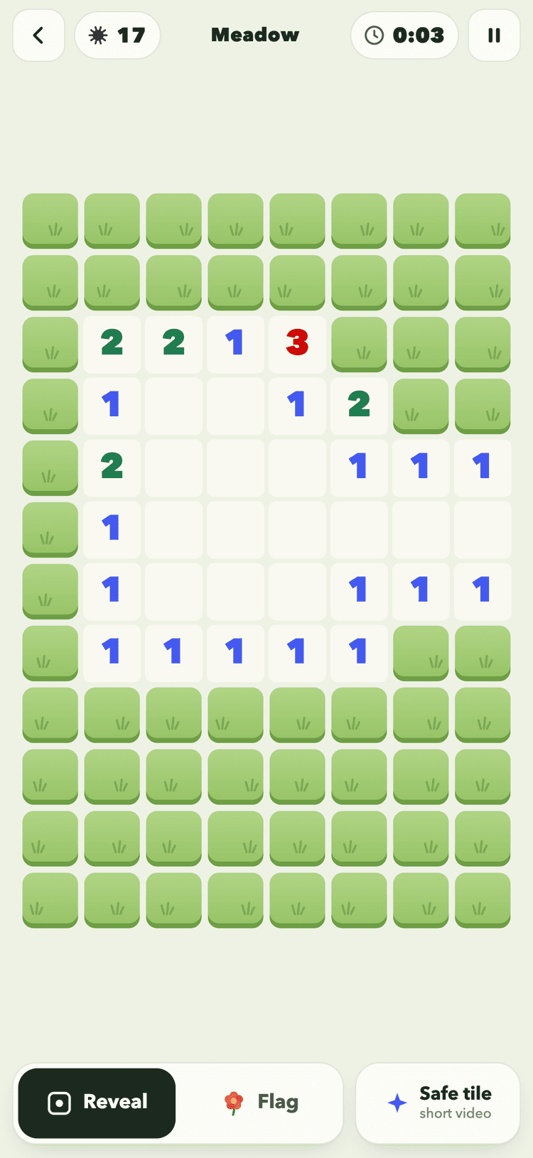 Mine Meadow published iPhone game screen